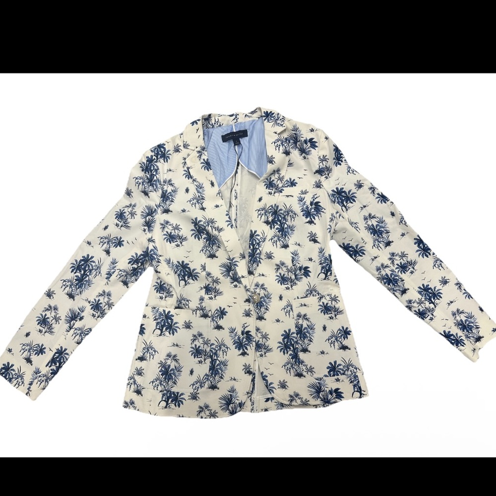 Tommy Hilfiger Tropical Print Blazer - Blue/white